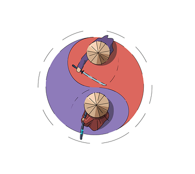 Yin and yang character chinese culture design digital art digital illustration dribbble illustration vector yin and yang