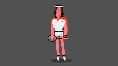 GuillermoVilas character design illustration sports tennis vector