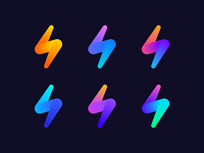 Bolt Color Exploration blend bolt brand branding color colors fast future futuristic gradient gradient icon icon light lightning limit logo mark speed symbol