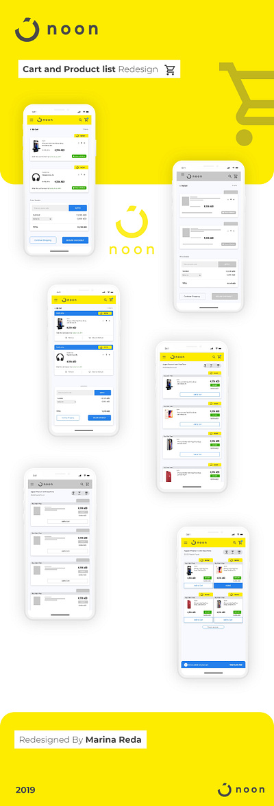 Noon Cart Redesign app ecommerce uidesign uxdesign uxui