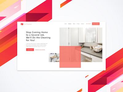 Landing page design ui web