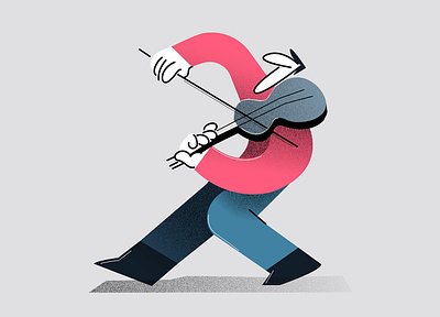 Violinist 2d design dribbble illustration illustrator motion motiongraphics vector vector art violinist