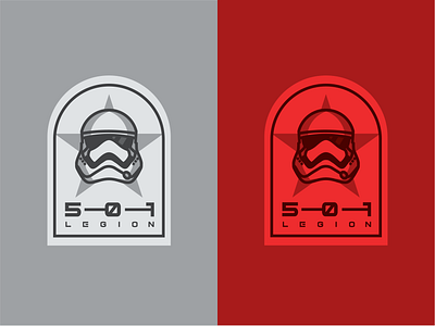 501 Legion - Badge Design badge badge design clones firstorder galaxy illustration patch patch design starwars trooper typography vector vector illustration