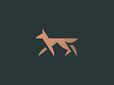 Fox abstract animal autumn branding copper elegant fall fire forest geometry heraldry icon illustration logo mark minimal north tail wild