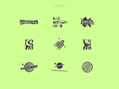 Kosmiczny Gruz logo exploration 60s exploration logo logodesign music planet psychedelic sick universe vector