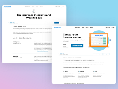 Progressive.com Redesign design insurance interaction ui ux webdesign