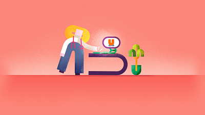 Character Design & Styleframe – YOU character character design design flat illustration illustrator type typography vector