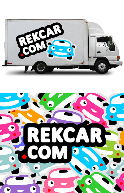 Rekcar.com logo concept branding design logo vector