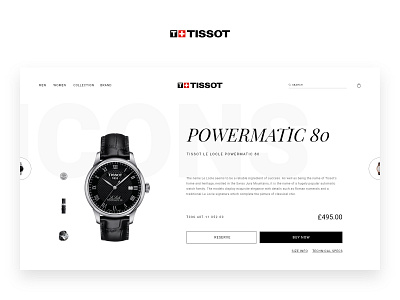 Tissot concept design redesign screen tissot ui ui concept ux web webpage website