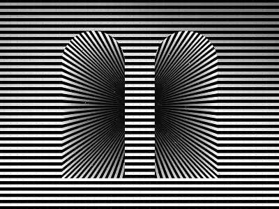 Infinity tunnel architecture black white geometric graphic design illustration kinetic minimal op art optical illusion striped tunnel visual effect