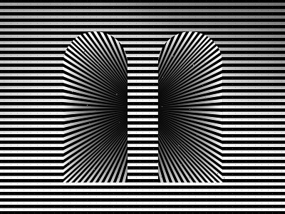 Infinity tunnel architecture black white geometric graphic design illustration kinetic minimal op art optical illusion striped tunnel visual effect