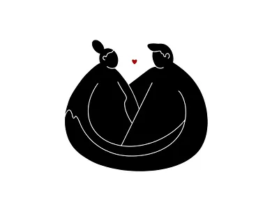 Love II boy couple girl hug illustration love lovers