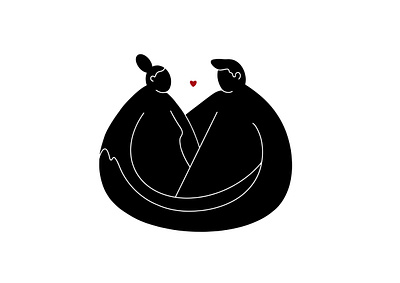 Love II boy couple girl hug illustration love lovers