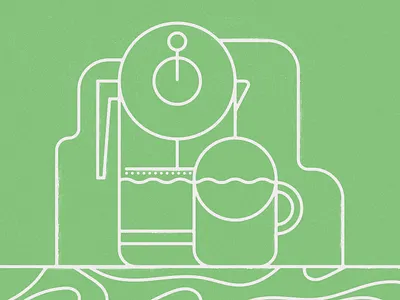 Glorious Coffee coffee flat illustration line linework texture