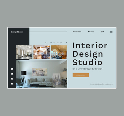 Interior design design illustration minimal ui ux web