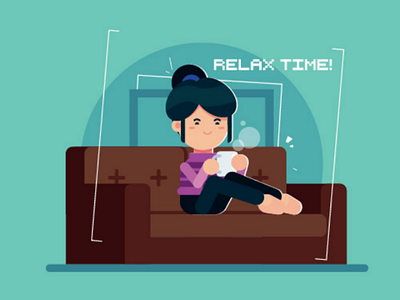 Relax girl adobeillustrator art cartooning cartoonist character characterart characterdesign flatcolor flatdesign flatillustration galaxy4rt graphicdesign graphicdesigner illustrate illustrationart illustrator vectorartwork vectordesign vectorgraphics