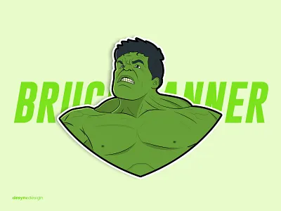 Hulk Vector Design avengers bruce banner comics design endgame flatdesign green hero hulk illustration marvel marvelcomics movie stickers superhero vector vector illustration