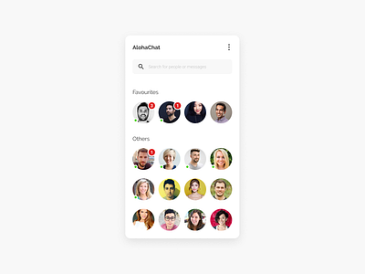 90min challenge: chat app chat chat app clean mobile mobile app mobile ui notifications profiles simple ui ux