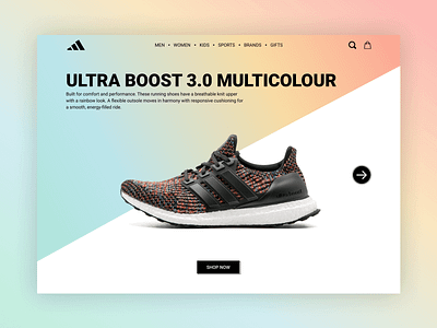 Adidas Website Concept adidas adidas originals adidasshoes concept design shoes ui uiinterface uiux ux uxdesigner