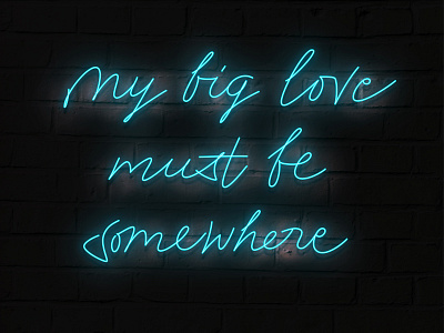 Neon letters (sketch) calligraphy lettering neon type typography