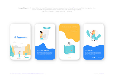 Pathfinder - Daily Design Challenge design mobile app walkthrough