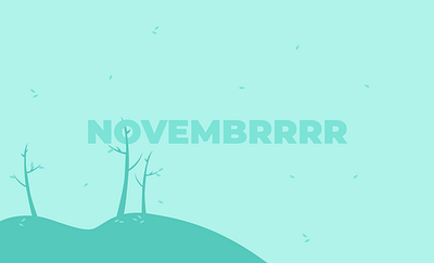 novembrrr flat illustration november typography vector