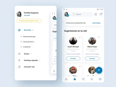 Linkedin App app app design design exploration figma figmadesign interface interface design linkedin minimal ui ui design ux ui white