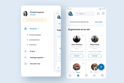 Linkedin App app app design design exploration figma figmadesign interface interface design linkedin minimal ui ui design ux ui white