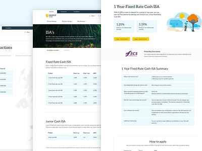 Hodge Bank - Product pages 7robots bank design finance hodge product ui ux website