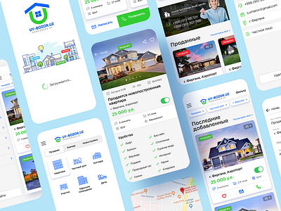 Property Listing App app design home house listing mobile property ui ux