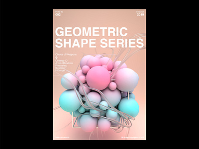 Geometric Shape Series 002 3d 3d art abstract abstract art arnoldrender c4d c4dart c4dtoa cinema4d composition dailyposter graphicdesign grid layout layout poster posterevryday shapes typogaphy