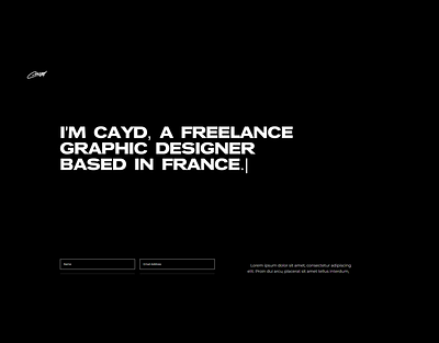 Black and White Portfolio Design black black white design minimal web