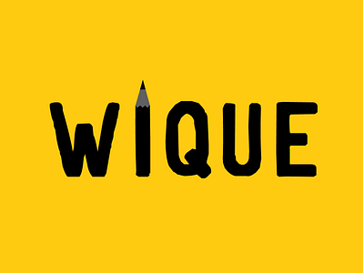 Logo Wique create logo write yellow