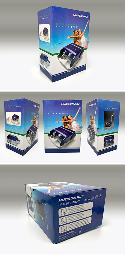 Teleflex Medical, Hudson RCI OptiNeb Pro package design branding consumer goods graphic design illustration medical device medical device packaging package design print design sleep apnea