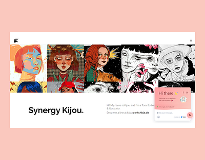 Artist Portfolio clean colorful design minimal ui web