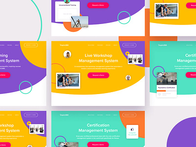 Inspire360 Case Study brand brand identity branding icon illustration landing page modern typography website