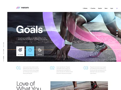 natoni - landing branding identity landing man phptography runner site ui ux web website