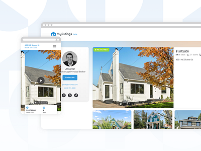 mylistings property + profile demo app branding demo product design real estate realty saas saas app service ui ux web