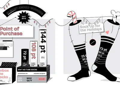 Sock Up! design gifts holidays illustraion pencil pushers promotion socks type vector