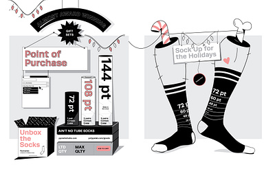 Sock Up! design gifts holidays illustraion pencil pushers promotion socks type vector