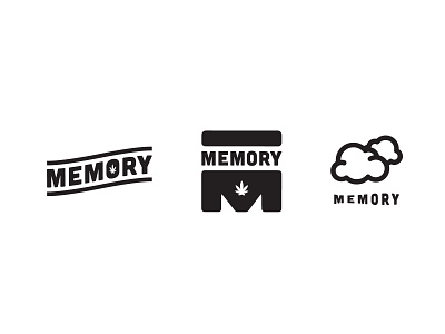 Memory logo directions black and white branding cbd high icon illustration joint logo logo design marijuana minimal pre roll simple typography vector weed