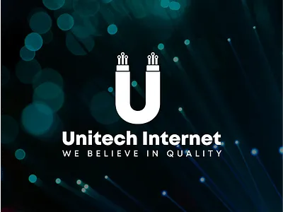 Unitech Internet Logo app branding icon logo typography
