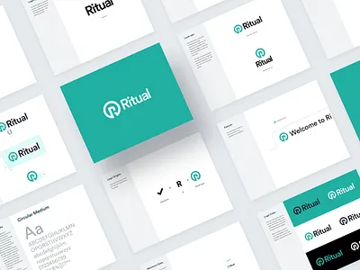 Ritual- SAAS - AI - BrandBook brand agency brand book brand guide branding color palette design app designsystem guidelines logo logotype mark mobile saas startup typography vector