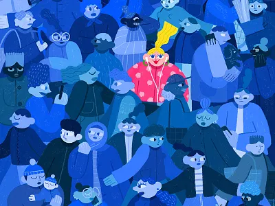 Put a :-) on art artist colors crowd draw drawing drawings graphism illustration illustrator mundo people people illustration