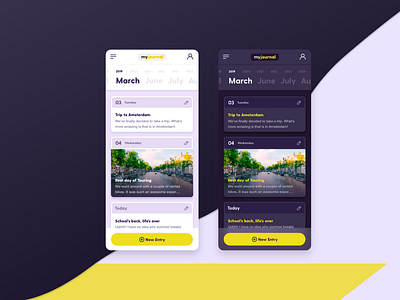 MyJournal - Journaling app darkmode design journal lightmode simple ui writing