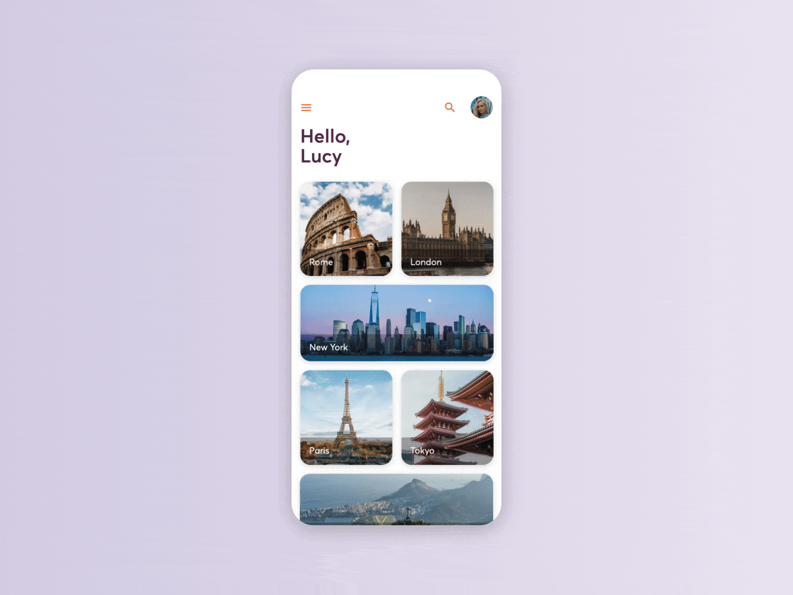 Travel Organizer App app concept design mockup nativescript organizer travel ui ux