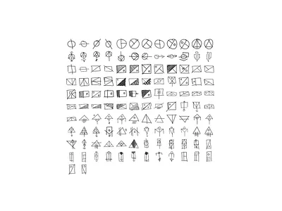 Hand Drawn Geometric Icons geometric hand drawn icons