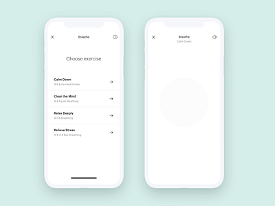 Balance App: Breathe Single animation breathe clean ui ios ios app mediation app meditation mindfulness minimal mobile app design mobile design mobile ui mobileapp motion design productdesign ui ui design user interaction user interface uxui