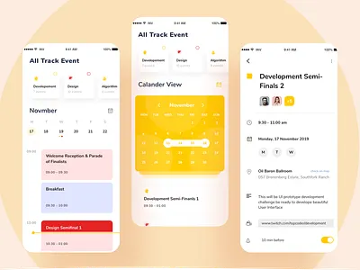 Task Event App calendar design designevent event minimal mobiledesign schedule task timeline tracks ui ui ux ux