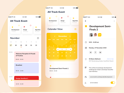 Task Event App calendar design designevent event minimal mobiledesign schedule task timeline tracks ui ui ux ux